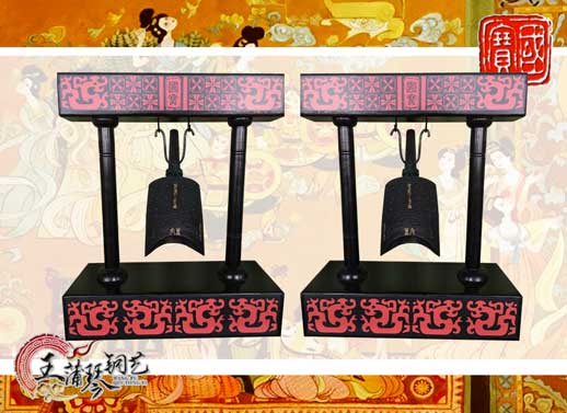 單件編鐘工藝品、外賓禮品、中國(guó)青銅編鐘